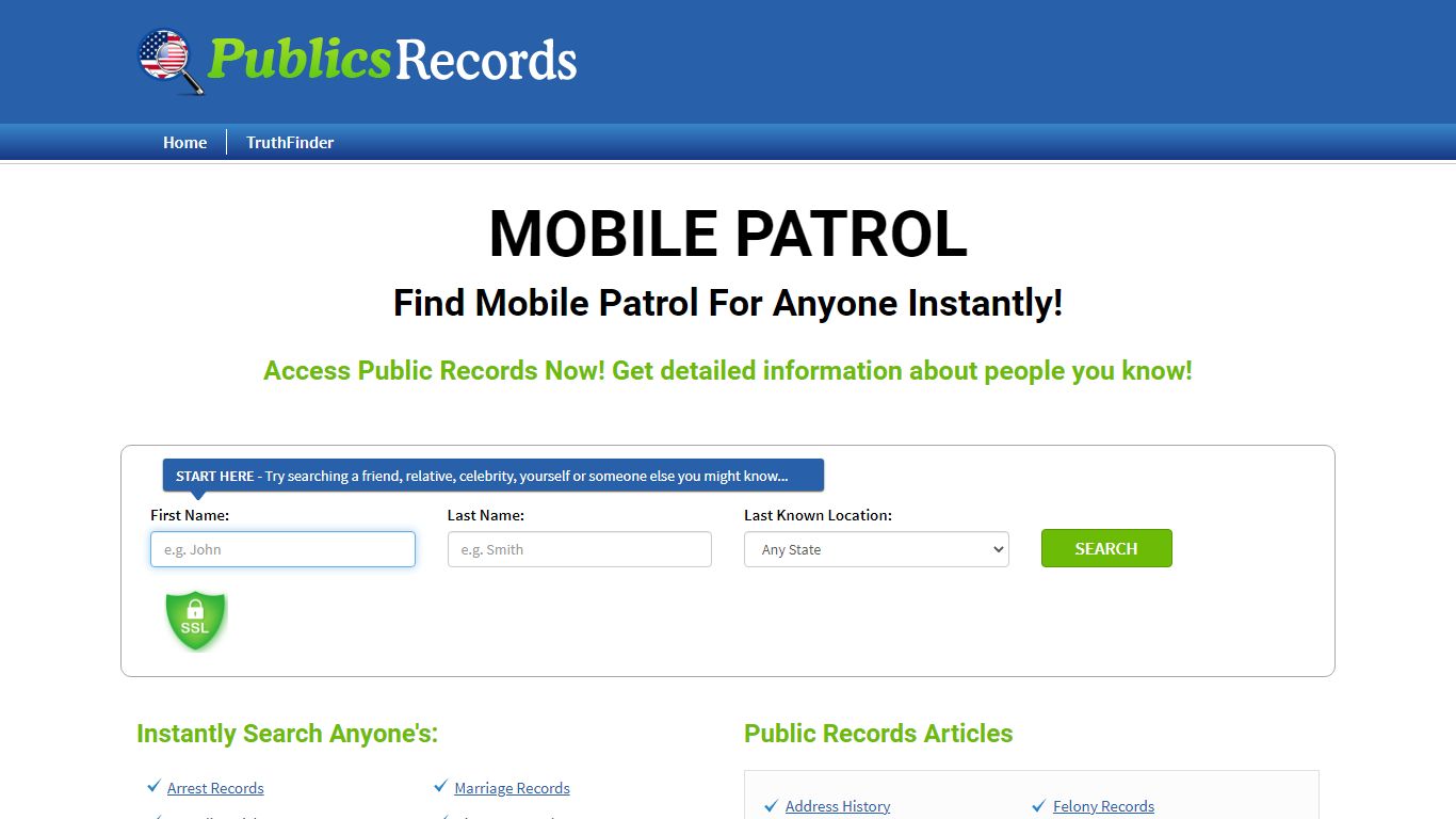 Find Mobile Patrol For Anyone Instantly! - publicsrecords.com